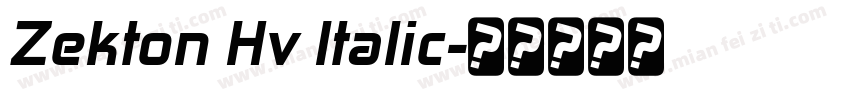 Zekton Hv Italic字体转换